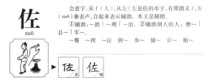 佐字字源