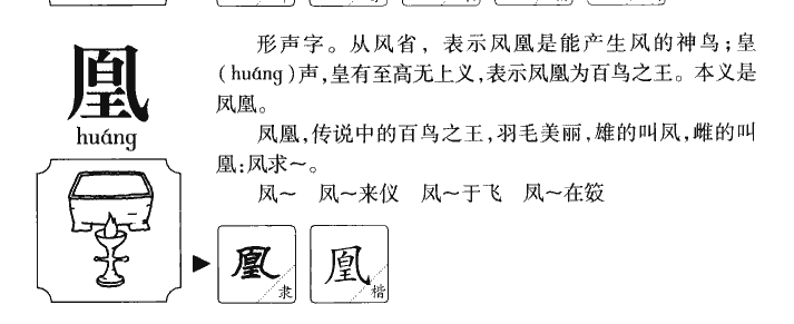 凰字字源