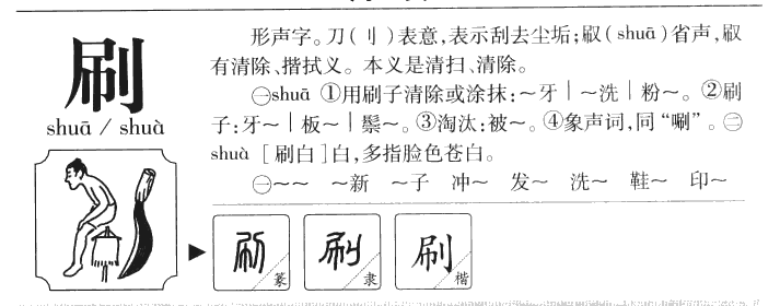 刷字字源