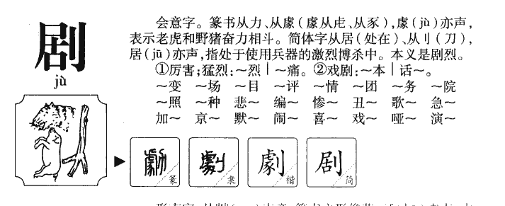 剧字字源