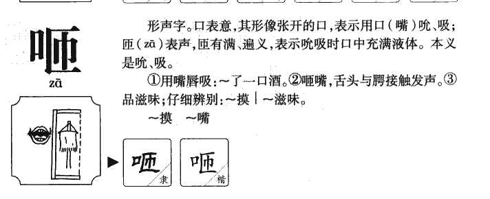 咂字字源