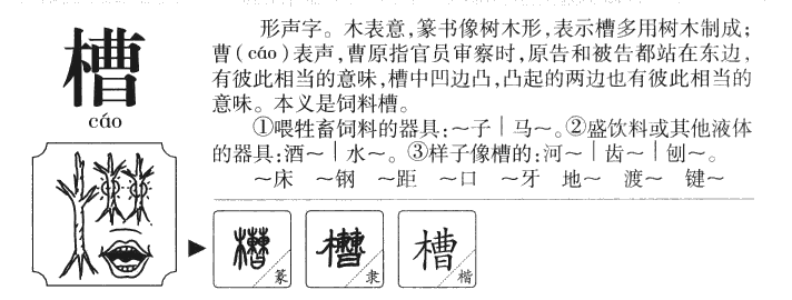 槽字字源