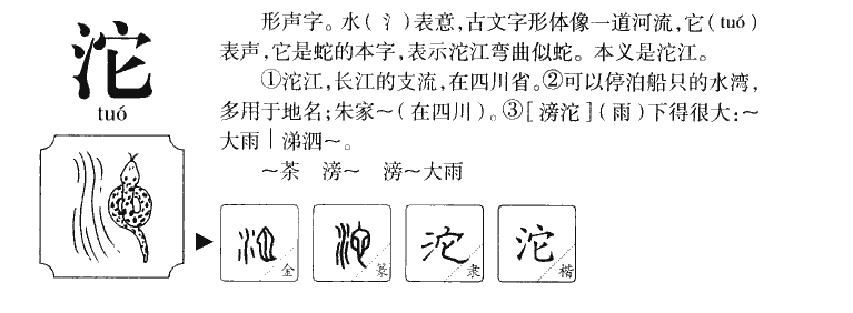 沱字字源