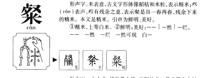 粲字字源