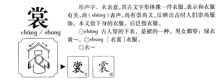 裳字字源