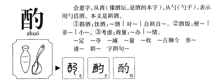 酌字字源