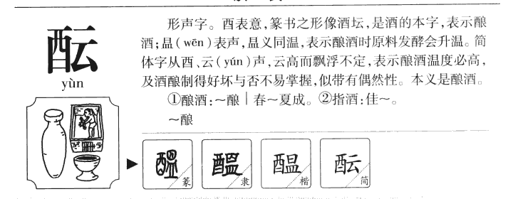 酝字字源