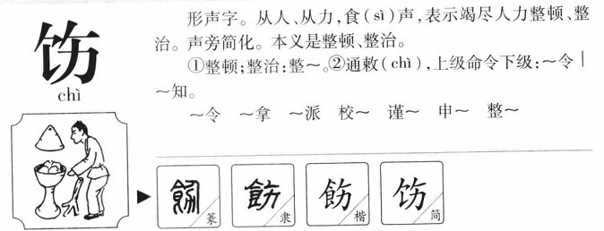 饬字字源