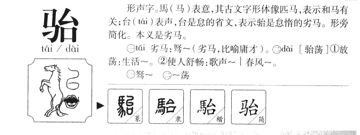 骀字字源